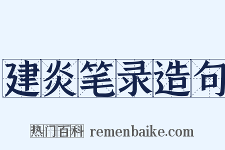 建炎笔录造句是什么意思的图片